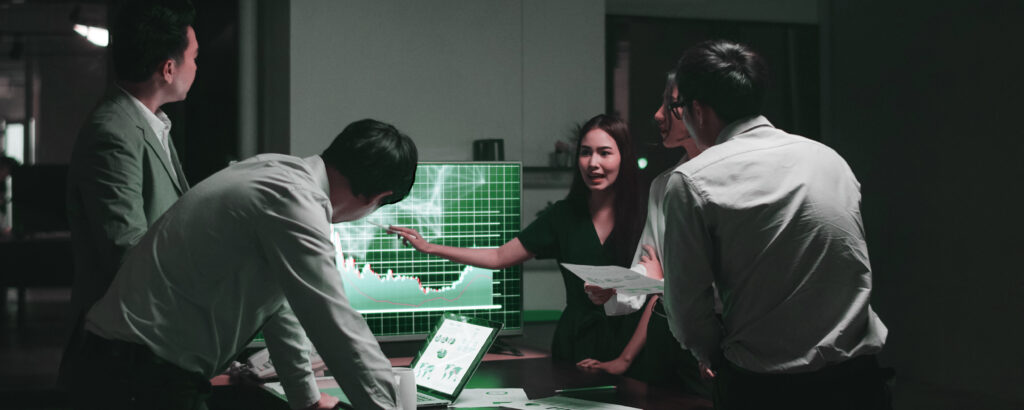 A corporate team discussing the business cost of ransomware in the Philippines