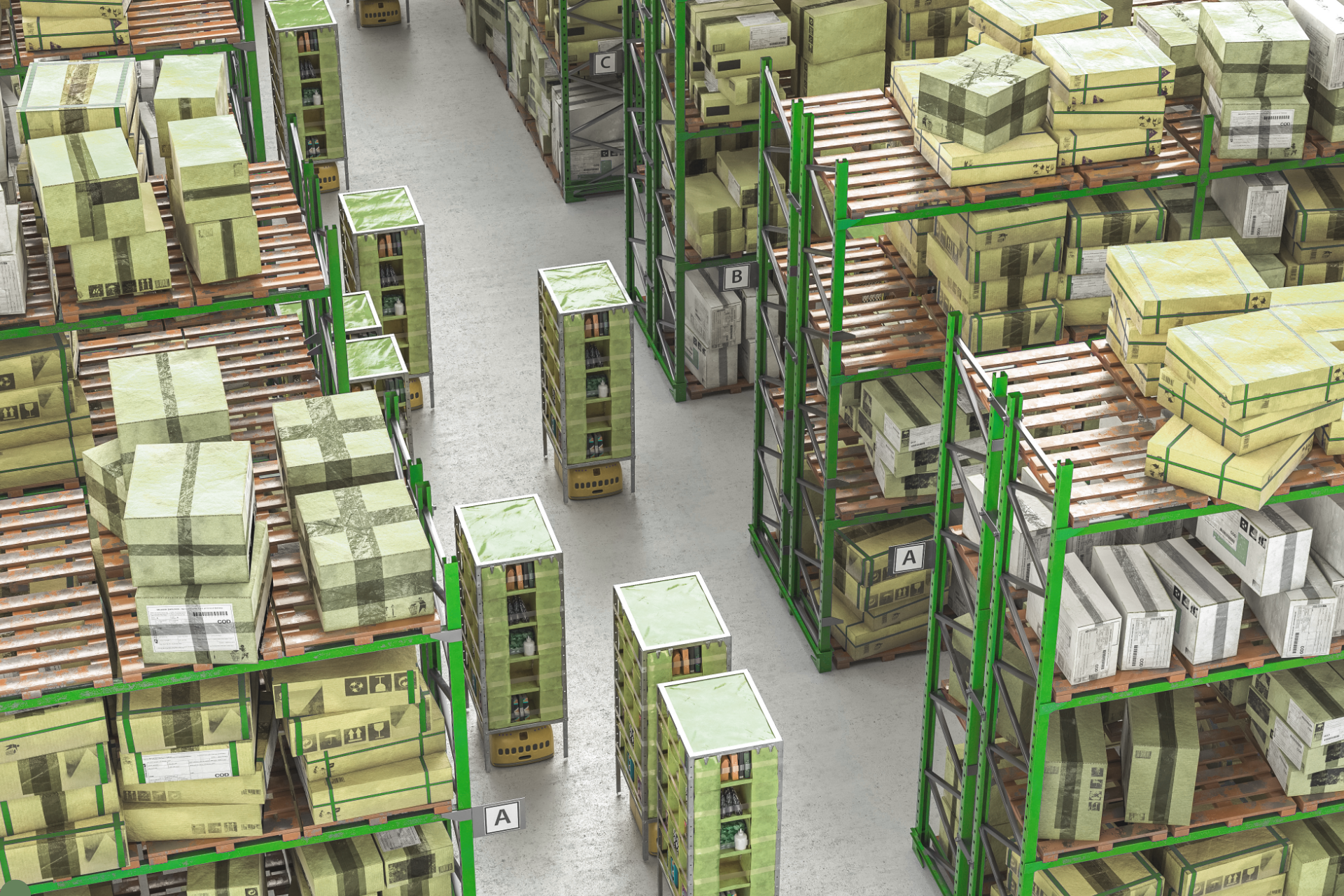 Stocks of goods or products for inventory management